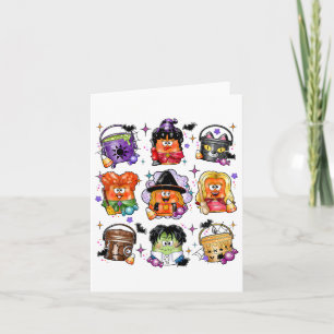 Chicken Nuggets Pumpkin Halloween 90's Vintage Men Card