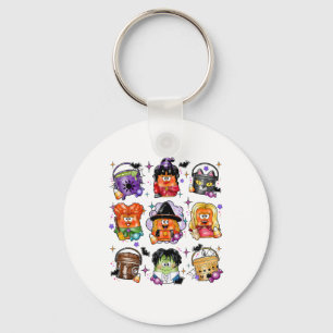 Chicken Nuggets Pumpkin Halloween 90's Vintage Men Key Ring