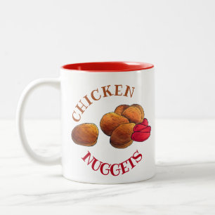 Chicken Nuggets with Ketchup Junk Food Foodie Two-Tone Coffee Mug