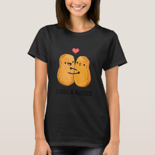Chicken Nugs And Kisses Nuggets Thanksgiving Hug L T-Shirt