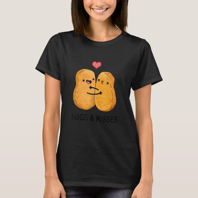 Chicken Nugs And Kisses Nuggets Thanksgiving Hug L T-Shirt (Front)