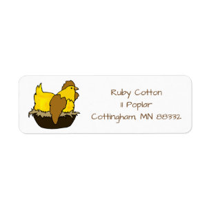 Chicken on a Nest Clip Art Address Labels