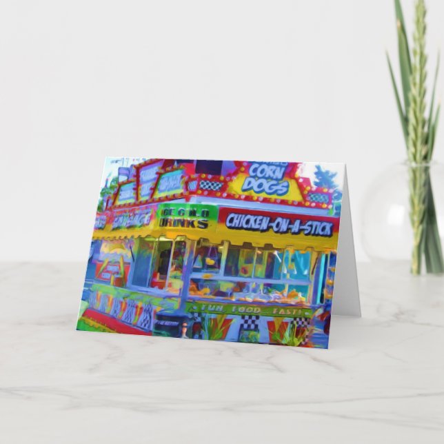 Chicken on a stick at Indiana State Fair Card (Front)