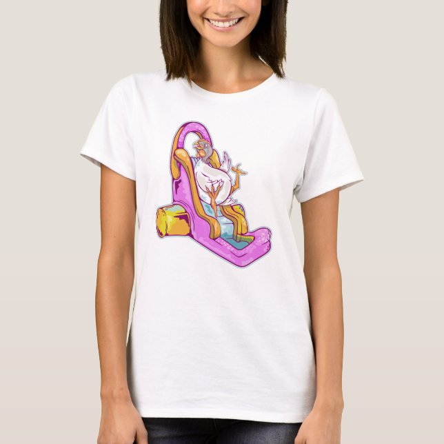 Chicken on a waterslide T-Shirt (Front)