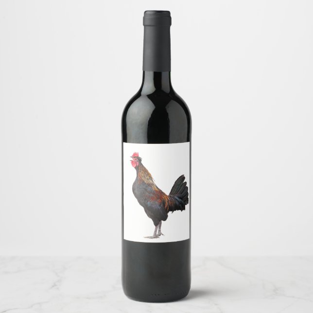 Chicken on White Wine Label (Front)