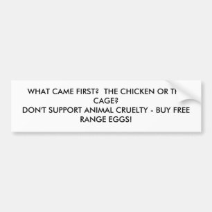 chicken or cage bumpersticker bumper sticker