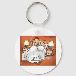 Chicken Or Egg Came 1st? Funny Gifts & Tees Key Ring