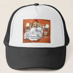 Chicken Or Egg Came 1st? Funny Gifts & Tees Trucker Hat