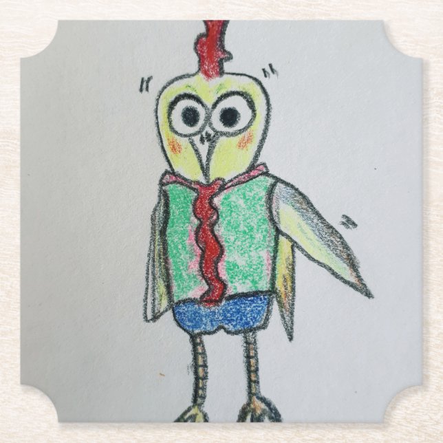 Chicken Paper Coaster (Front)