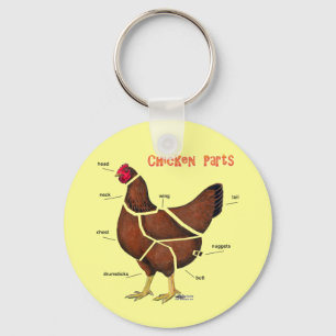 Chicken Parts Key Ring