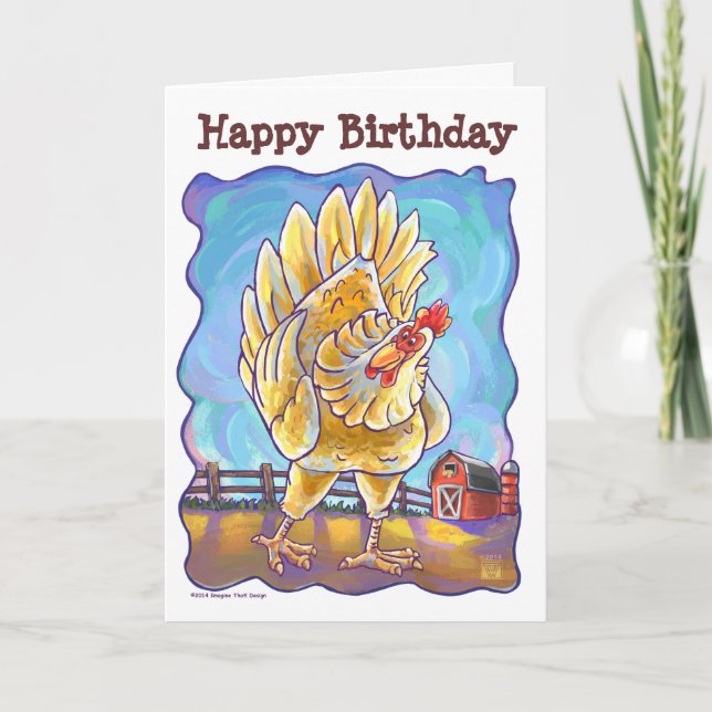 Chicken Party Centre Card (Front)