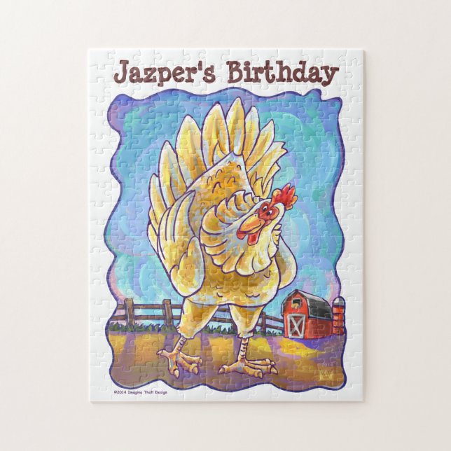 Chicken Party Centre Jigsaw Puzzle (Vertical)