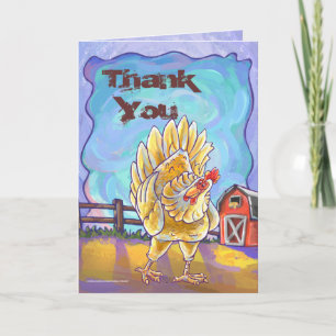 Chicken Party Centre Thank You Card