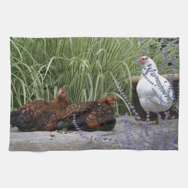Chicken Party Kitchen Towel (Horizontal)