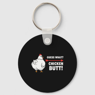 Chicken, Playful Guess-what Chicken-butt Humour Key Ring