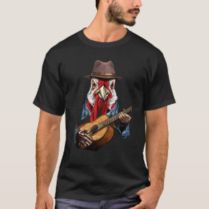 Chicken Playing Acoustic Guitar Chicken Guitar Pl T-Shirt