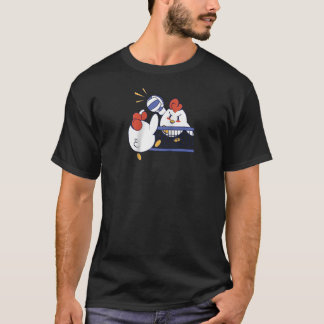 Chicken Playing Volleyball Chicken Design for Men  T-Shirt