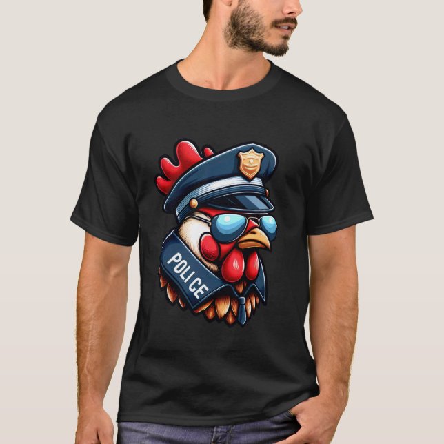 Chicken Policeman T-Shirt (Front)