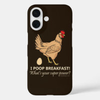 Chicken Poops Breakfast Funny Design