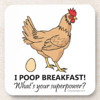 Chicken Poops Breakfast Funny Design