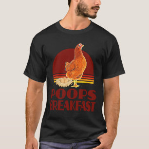 Chicken Poops Breakfast Vintage T-Shirt