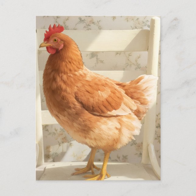 Chicken Postcard | Cute Farmhouse Greeting (Front)