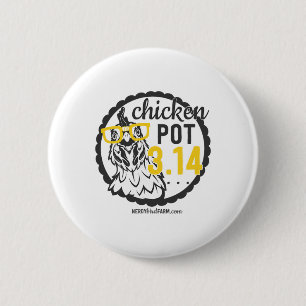 Chicken Pot 3.14 6 Cm Round Badge
