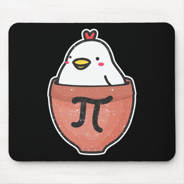 Chicken Pot Pi Day Funny Math Teacher Mathematics  Mouse Pad (Front)