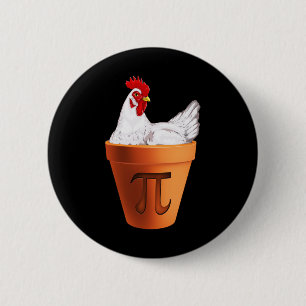 Chicken Pot Pi Day Gift Men Women Kids Math 6 Cm Round Badge