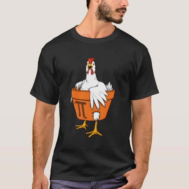 Chicken Pot Pi Day Math T-Shirt (Front)
