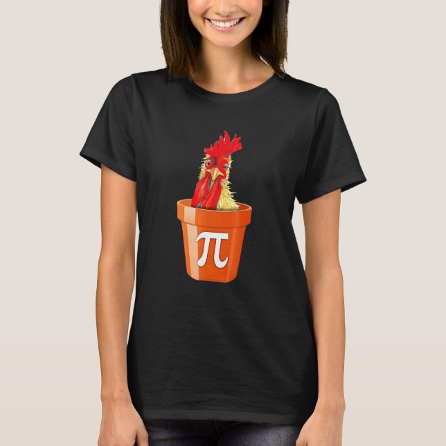 Chicken Pot Pi Day Math Teacher Student T-Shirt (Front)