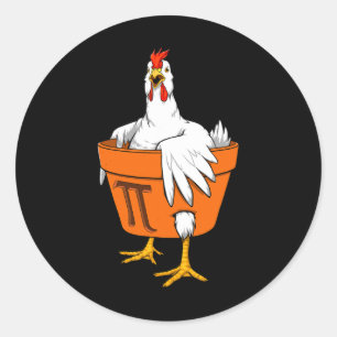 Chicken Pot Pi Day T Shirt Gift Men Women Kids Mat Classic Round Sticker