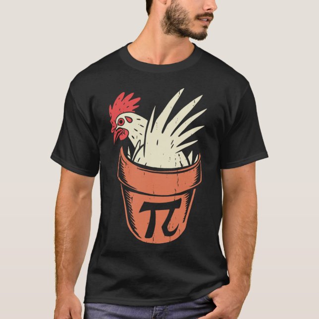 Chicken Pot Pi Funny Math Teacher Pun Pi Day  T-Shirt (Front)