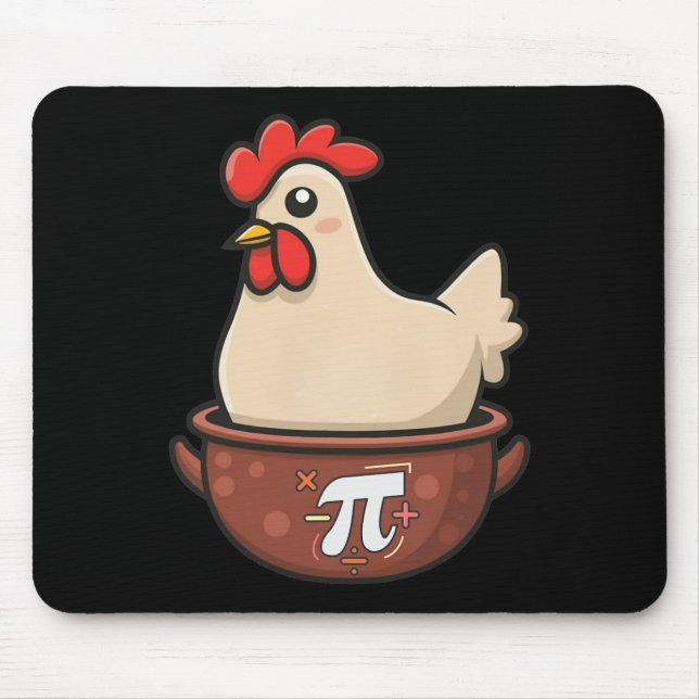 Chicken Pot Pi Funny Pie Day Cartoon Chicken Pot P Mouse Pad (Front)