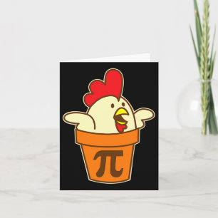 Chicken Pot Pi Geek Pie Mathematics Pun Funny Card