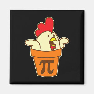 Chicken Pot Pi Geek Pie Mathematics Pun Funny  Magnet