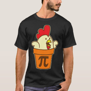 Chicken Pot Pi Geek Pie Mathematics Pun Funny T-Shirt