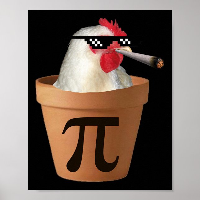 Chicken Pot Pie Funny Math Pi Day  Poster (Front)