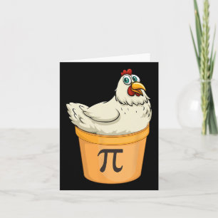 Chicken Pot Pie Funny Math Pun Chicken Pot Pi Card