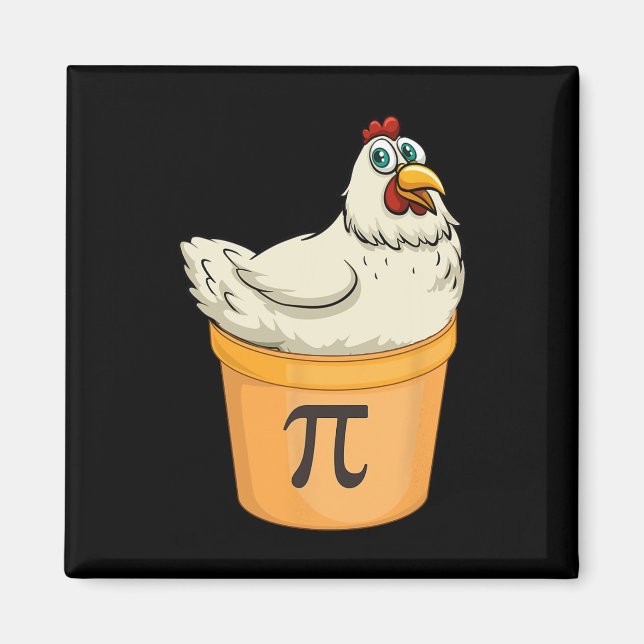 Chicken Pot Pie Funny Math Pun Chicken Pot Pi  Magnet (Front)
