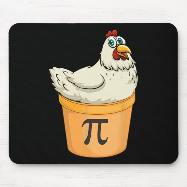 Chicken Pot Pie Funny Math Pun Chicken Pot Pi  Mouse Pad (Front)