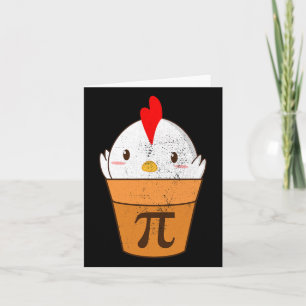 Chicken Pot Pie Funny Pi Day 3.14 March 14th Vinta Card