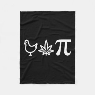 Chicken Pot Pie Pi Day Weed Pun Math Numbers March Fleece Blanket