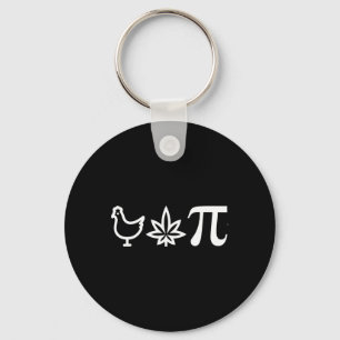 Chicken Pot Pie Pi Day Weed Pun Math Numbers March Key Ring