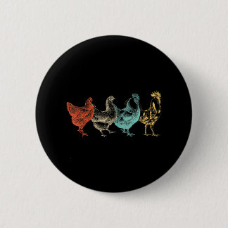 Chicken Poultry Farmer Women Men Farm Lover 6 Cm Round Badge