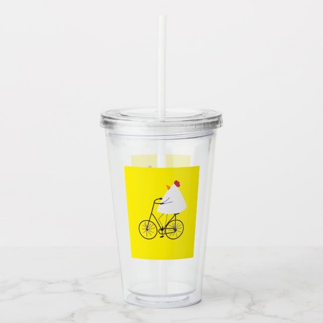 Chicken power acrylic tumbler (Front)