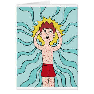Chicken Pox Hives Cartoon Character Man