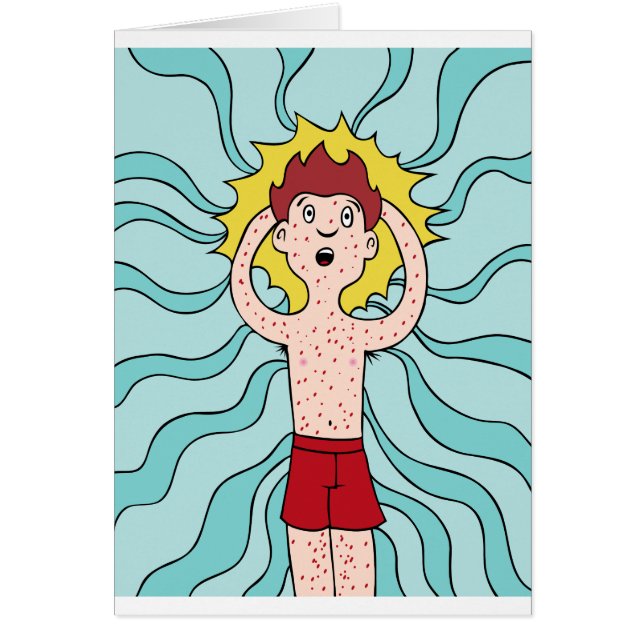 Chicken Pox Hives Cartoon Character Man (Front)