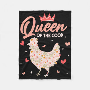 Chicken Queen Chicken Coop Hen Chicken Lover _1  Fleece Blanket
