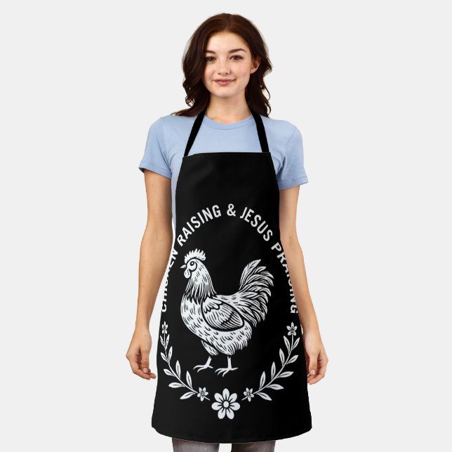Chicken Raising & Jesus Praising Apron (Worn)